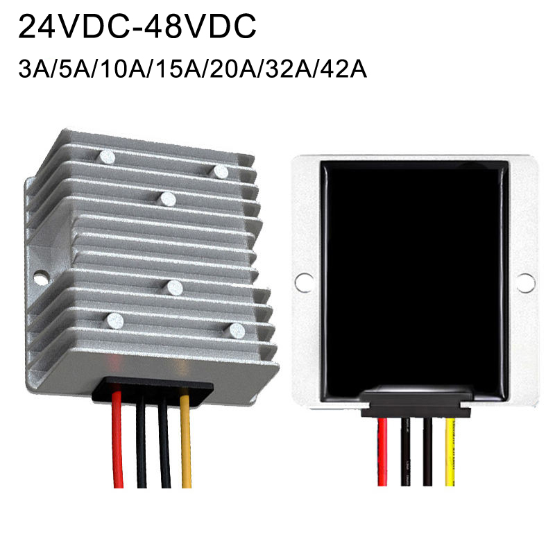 ゴルフカー用 24VDC 〜 48VDC 3A 〜 42A 非絶縁防水ステップアップ DC-DC コンバータ
