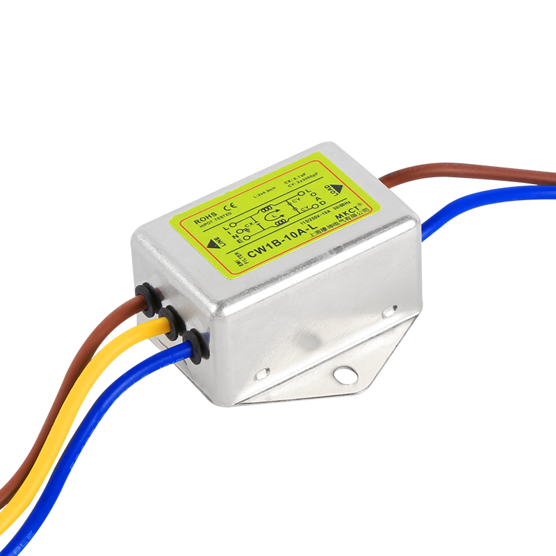 CW1B-1A/3A/6A/10A-L 115/250VAC ラインタイプ単相 EMI パワーフィルタ
