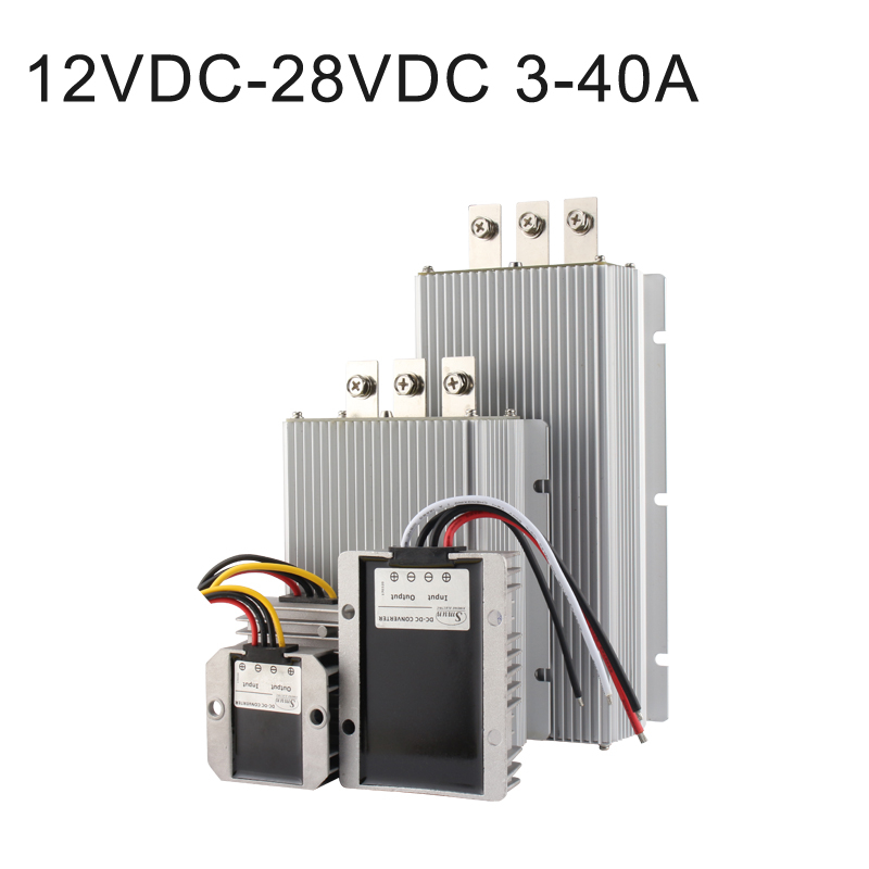 12VDC ～ 28VDC 3A ～ 40A 車用防水非絶縁単一出力 DC-DC コンバータ