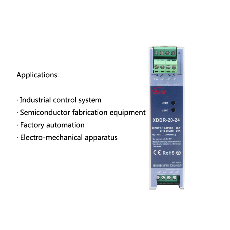 XDDR-20/DRDN-20 20A Din レールタイプ冗長モジュール 12V/24V/48V サポート 1+1 および N+1 冗長システム