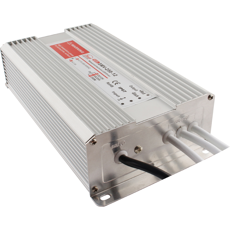 SMV シリーズ 10W ～ 1000W 5V/12V/15V/24V/48V 定電圧単一出力防水 IP67 LED ドライバー