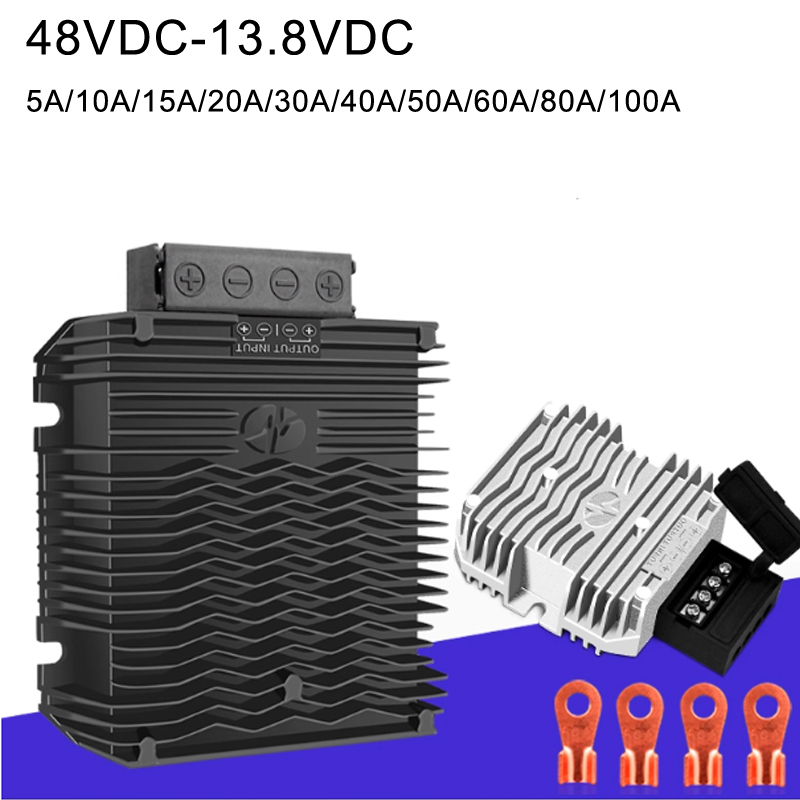 36V/48VDC ～ 13.8VDC 5A ～ 100A 単一出力降圧 IP68 非絶縁 DC-DC コンバータ 