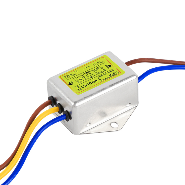 CW1B-1A/3A/6A/10A-L 115/250VAC ラインタイプ単相 EMI パワーフィルタ