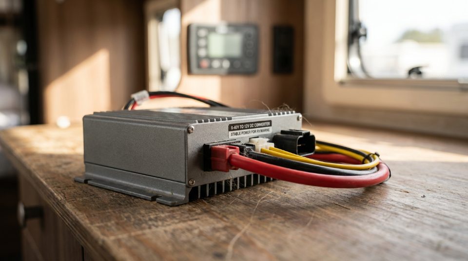 RV および船舶のセットアップに 8 ～ 40V から 12V への昇圧降圧コンバータが必要な理由